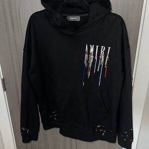 Amiri Black Graphic Hoodie for Men